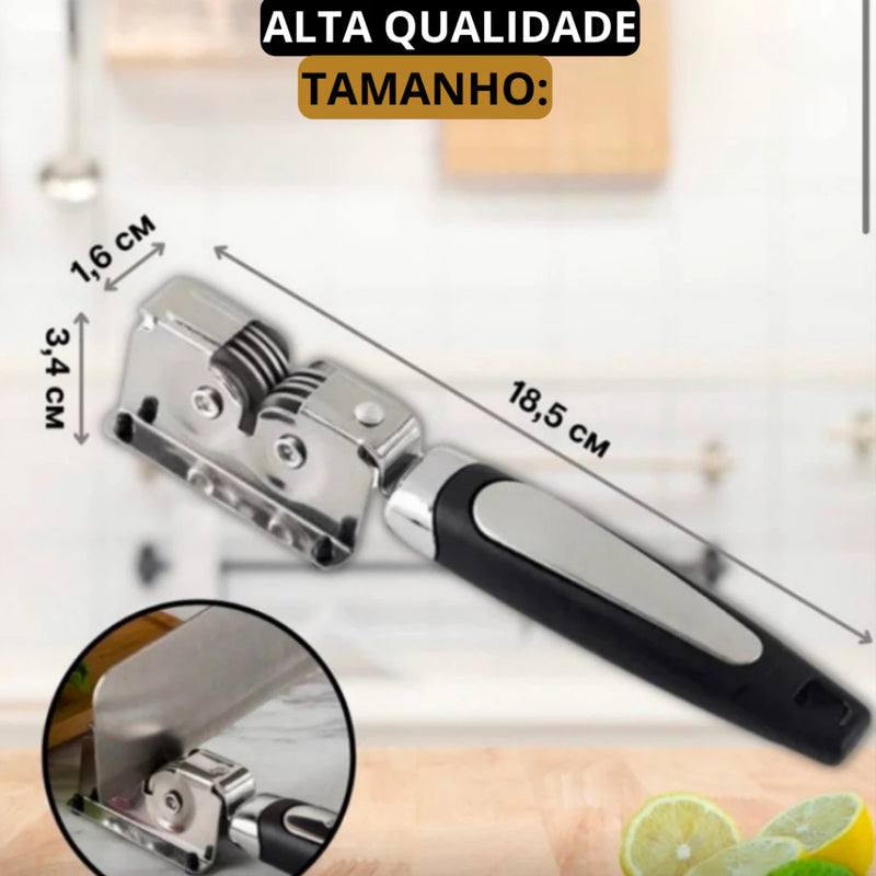 Kit 2 Amolador Afiador De Facas Em Aço Inox Profissional Com 3 Afiadores Profissional