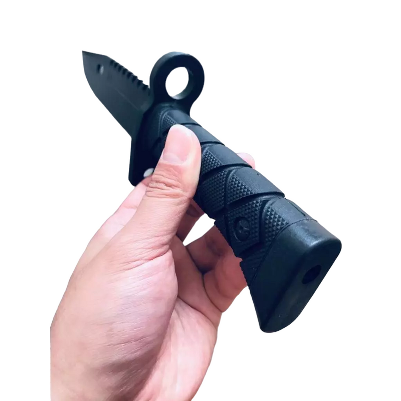 Faca Bowie Bushcraft Afiadus™ Faca Preto Caça Pesca Sobrevivência Aço inoxidável Afiada Cabo Abs Taue YKD13