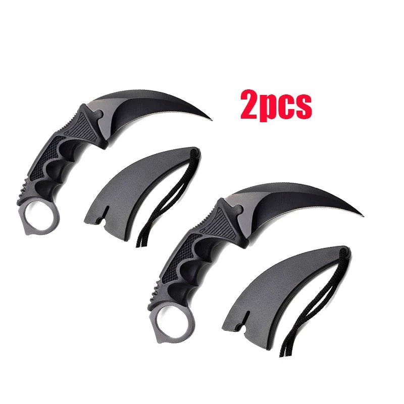 Faca Canivete Curvado Oxidado Com Bainha Modelo Karambit A22