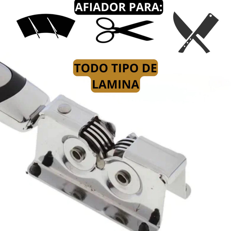 Kit 2 Amolador Afiador De Facas Em Aço Inox Profissional Com 3 Afiadores Profissional